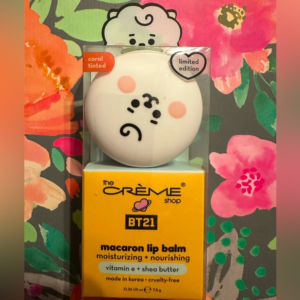 the CRÈME shop honeydew 
coral tinted lip balm